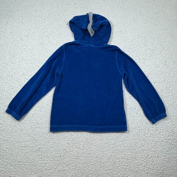 Hanna Andersson Kids Shark Hoodie In Sunsoft Terry Size 6-7 Beach Pool - Picture 4 of 6